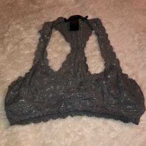 Grey lace bralette